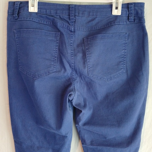 ELLE‎ Jeans Royal Blue Denim Stretch Pants Womens Size 14, Waist 36, Ins 28 - Picture 5 of 6